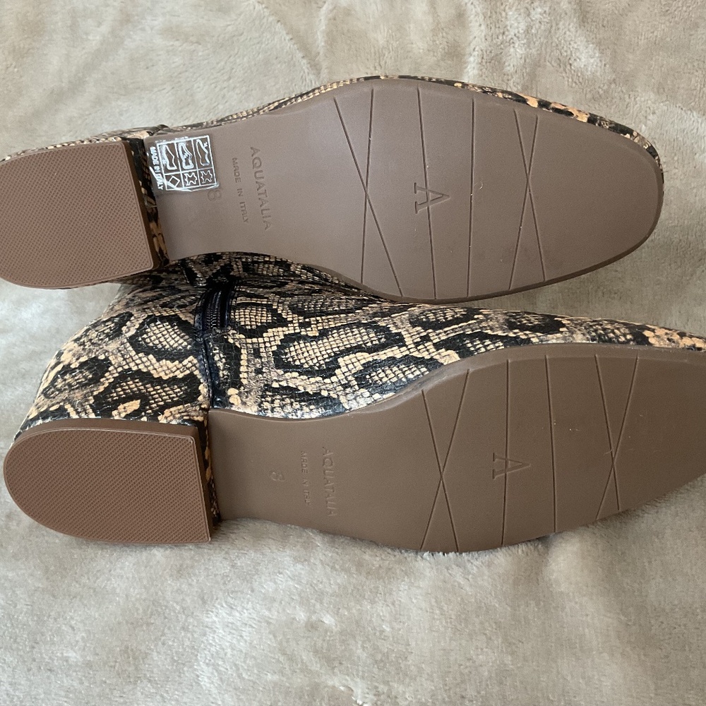 Aquatalia Ulyssa Snakeskin Ankle Boots size8 - Picture 6 of 12